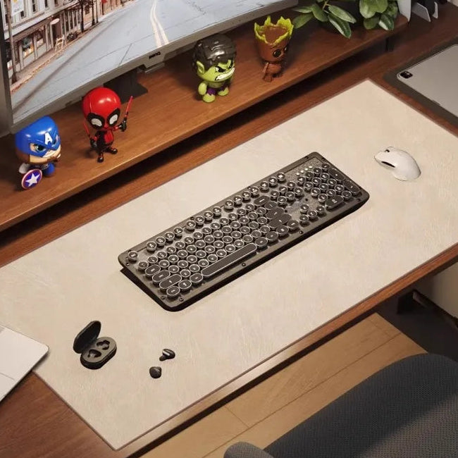 Mousepad Retrô Antiderrapante - Couro PU