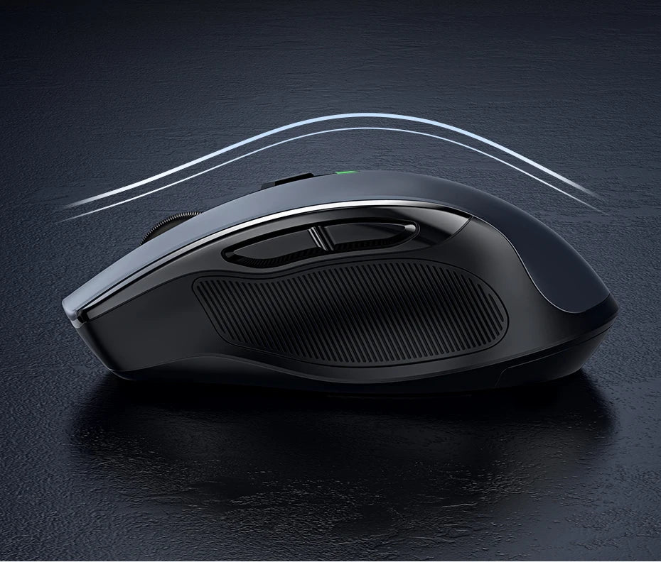 Mouse Sem Fio Ergonômico — 4000 DPI e Clique Silencioso