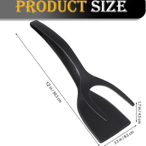 Pinça 2 em 1 de Silicone - Para Virar Ovos e Carnes