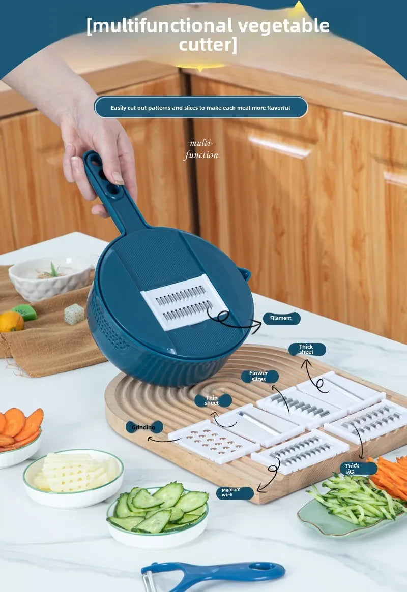 Cortador Manual para Vegetais - De Palha de Trigo e Aço Inox