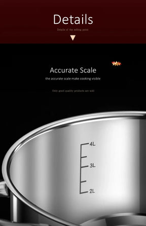 Panela Premium Inox 304 - Para Gás e Indução