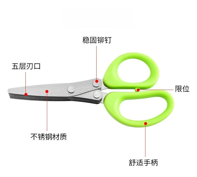 Tesoura Multicamadas de Cozinha - Para Corte modulado de Ervas