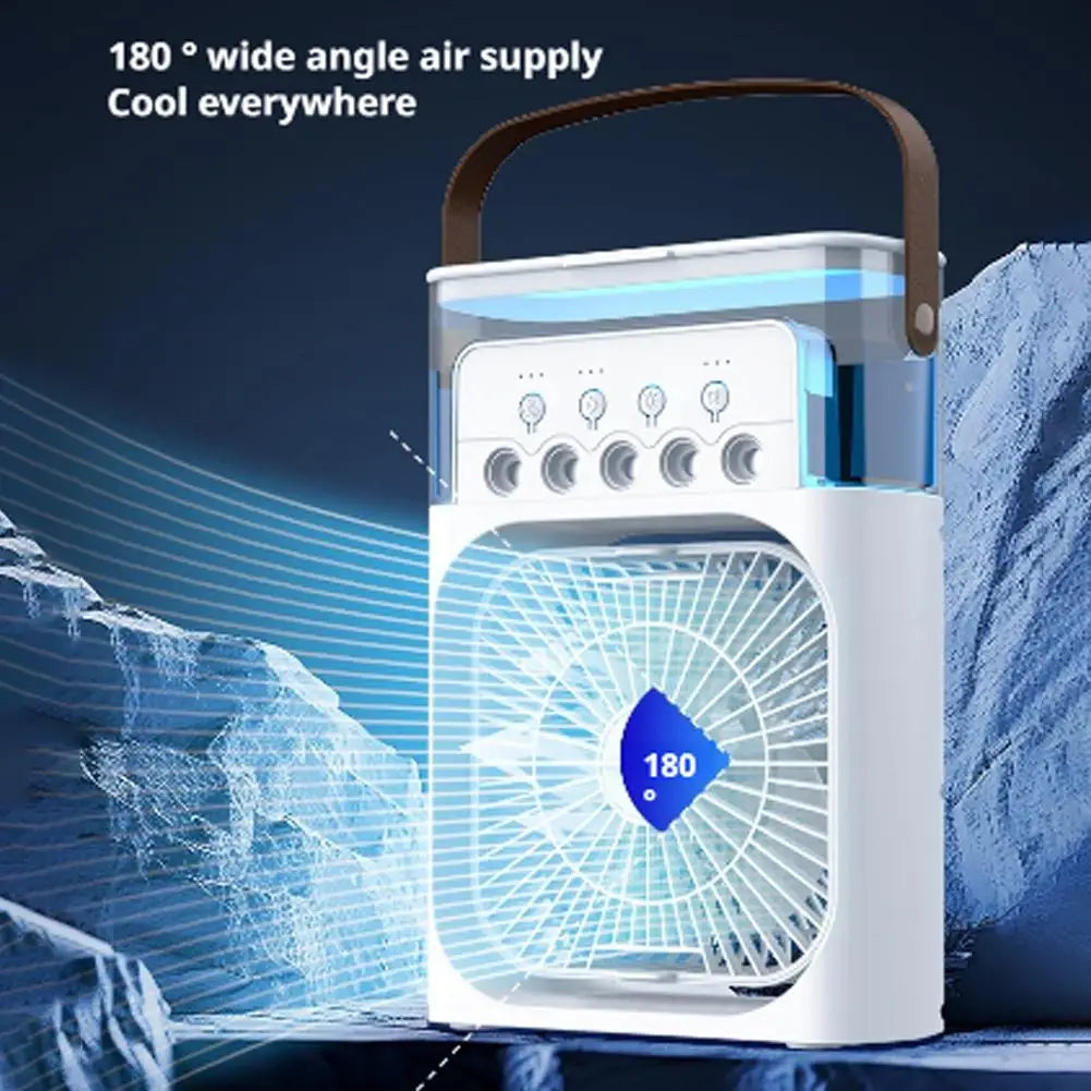 Climatizador Portátil 3 em 1 — Frescor Inteligente com USB-C