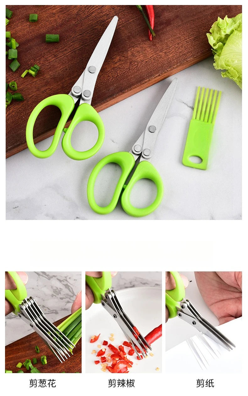 Tesoura Multicamadas de Cozinha - Para Corte modulado de Ervas