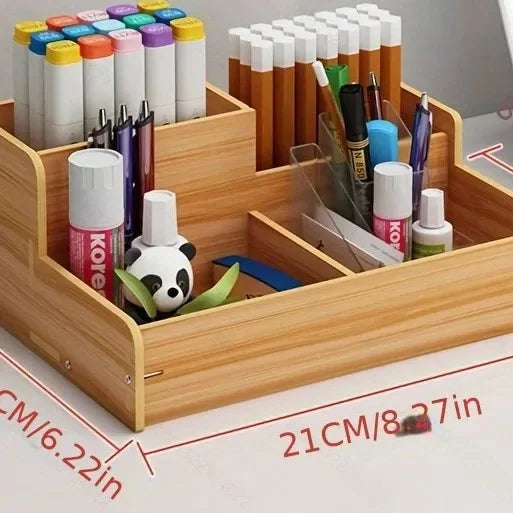 Organizador de Mesa em Madeira Ecológica - Design Nórdico