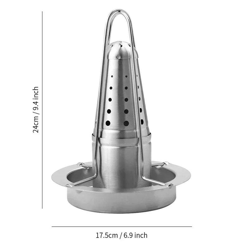 Grelha de Aço Inox Vertical - Para Assar Frango
