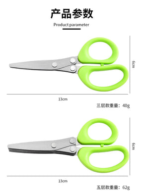 Tesoura Multicamadas de Cozinha - Para Corte modulado de Ervas
