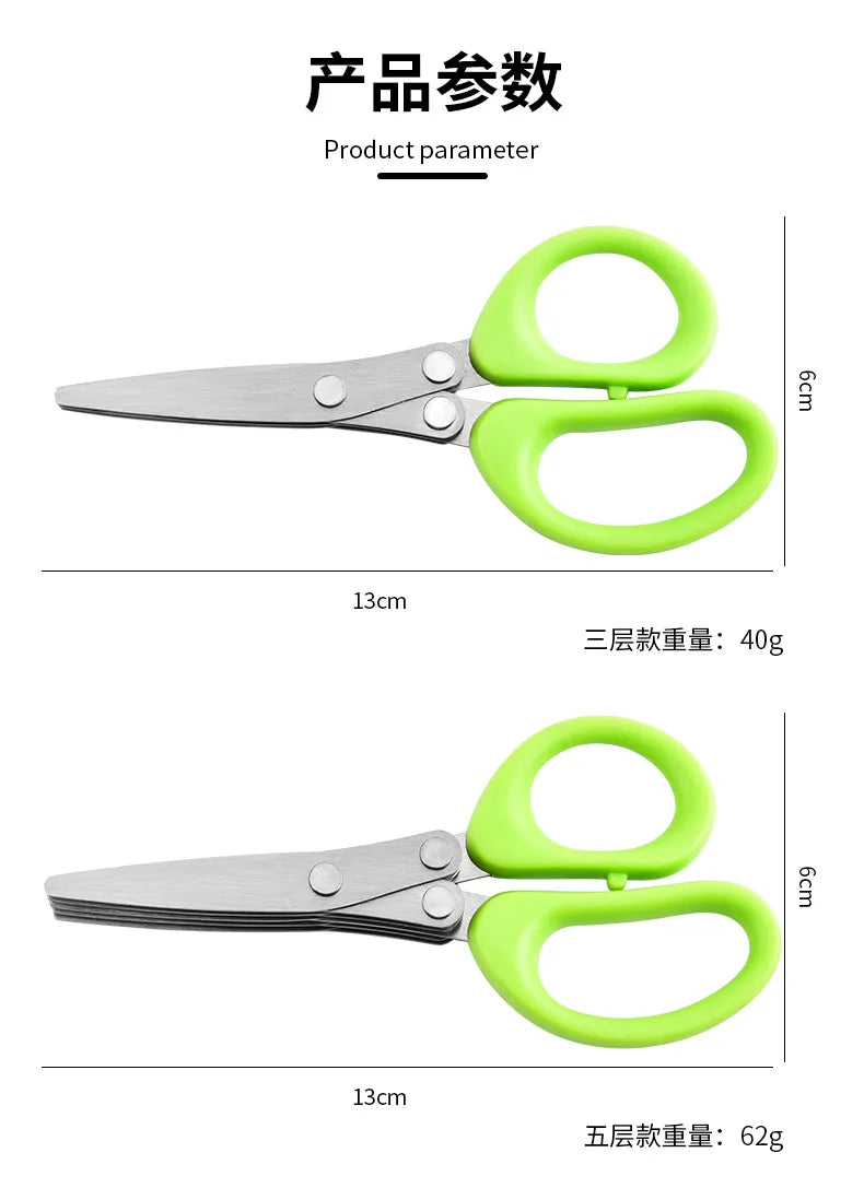 Tesoura Multicamadas de Cozinha - Para Corte modulado de Ervas
