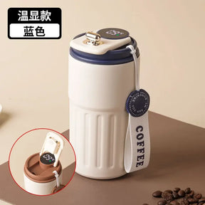 Copo Térmico de Aço Inox - Com Display Digital de Temperatura