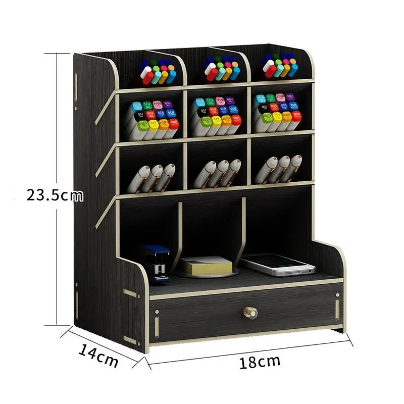 Organizador de Mesa em Madeira Ecológica - Design Nórdico