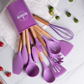 Kit Utensílios de Silicone Premium - Resistente ao Calor