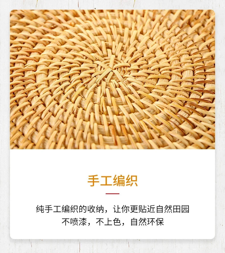 Cesta Artesanal em Vime Natural - Pães e Frutas