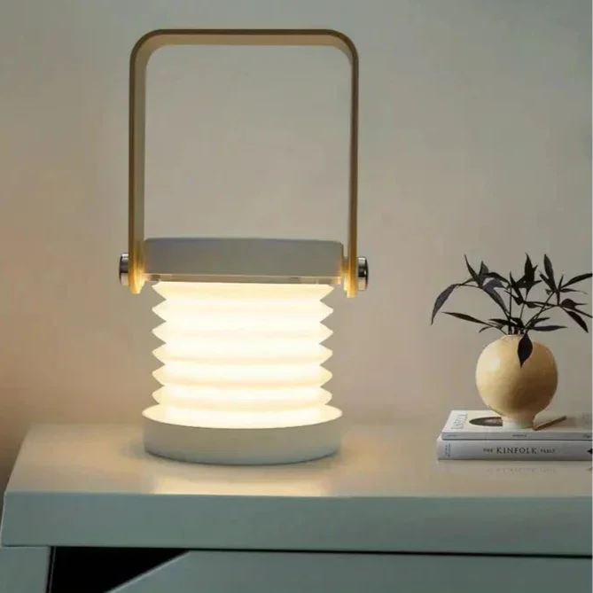 Luz de LED Dobrável e Giratória - Recarregável Touch com 3 Níveis