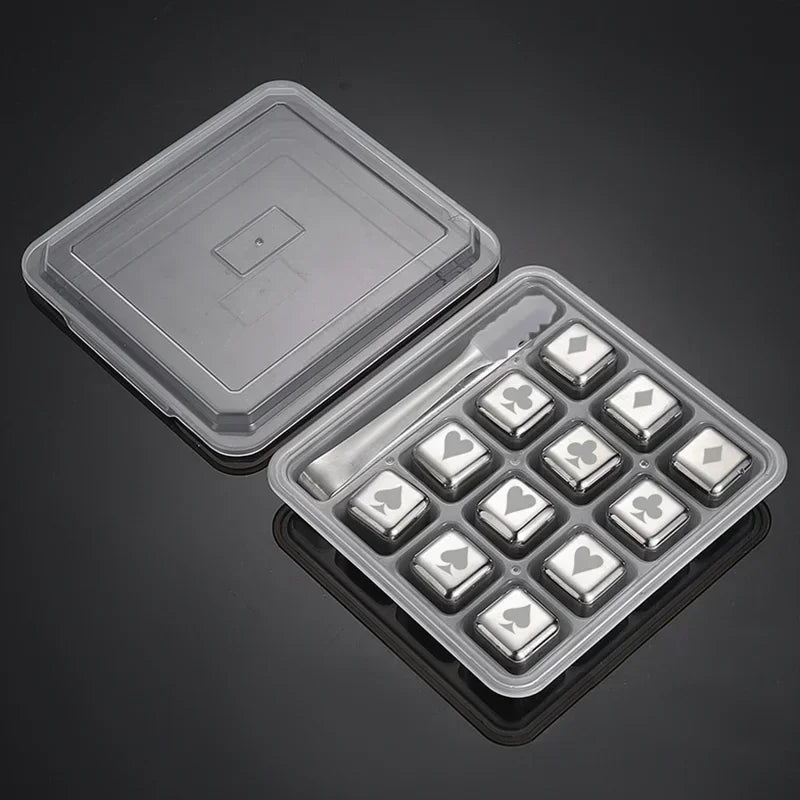 Cubos de Gelo Reutilizáveis - De Aço Inox 304 para Uísque