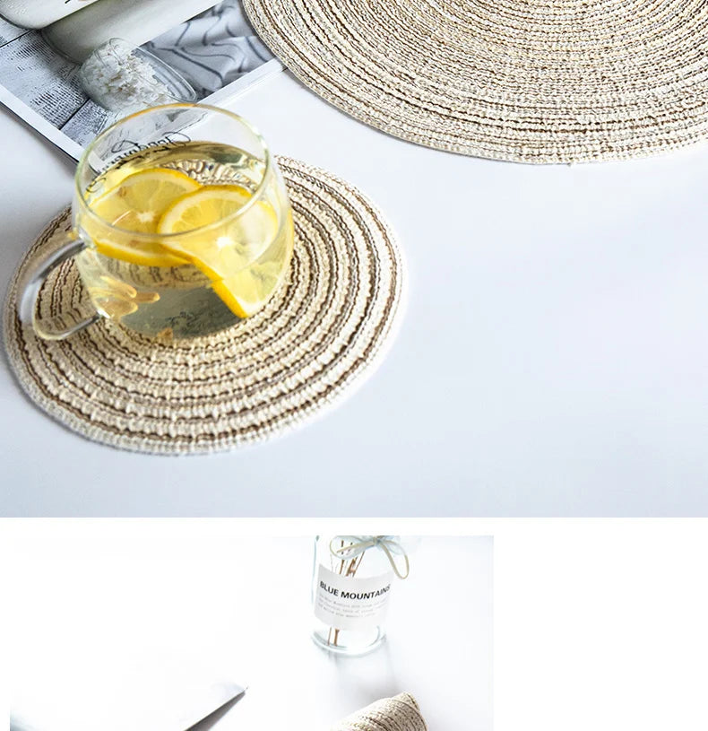 Jogo Americano Redondo de Linho - para Mesa Posta