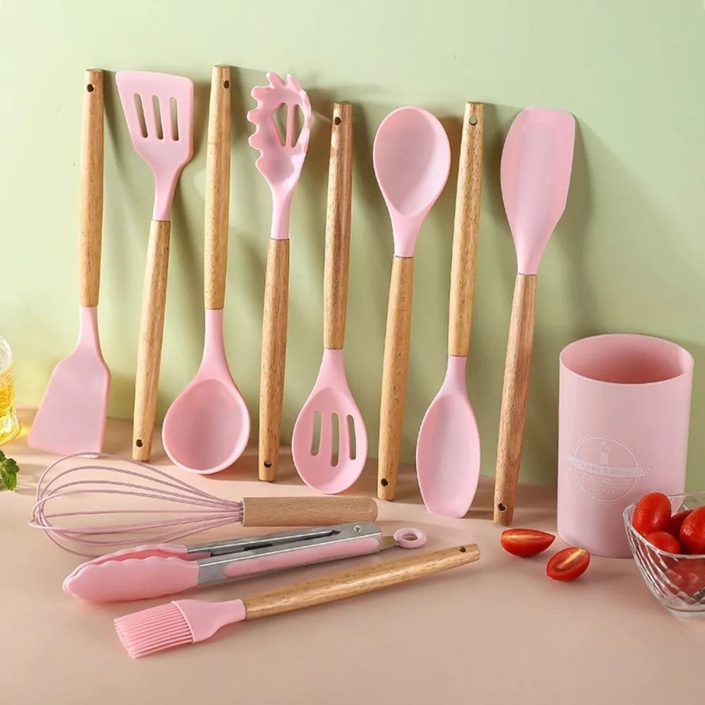 Kit Utensílios de Silicone Premium - Resistente ao Calor