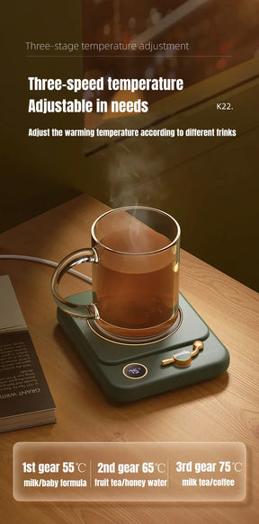 Aquecedor Elétrico de Xícaras - Com 3 Níveis de Temperatura e LED