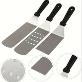 Kit 3 Utensílios Churrasco - Aço Inox com Cabo Térmico