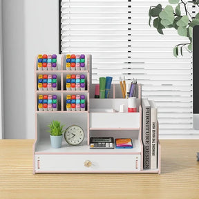 Organizador de Mesa em Madeira Ecológica - Design Nórdico