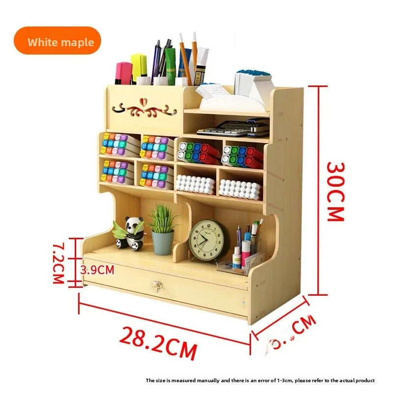 Organizador de Mesa em Madeira Ecológica - Design Nórdico