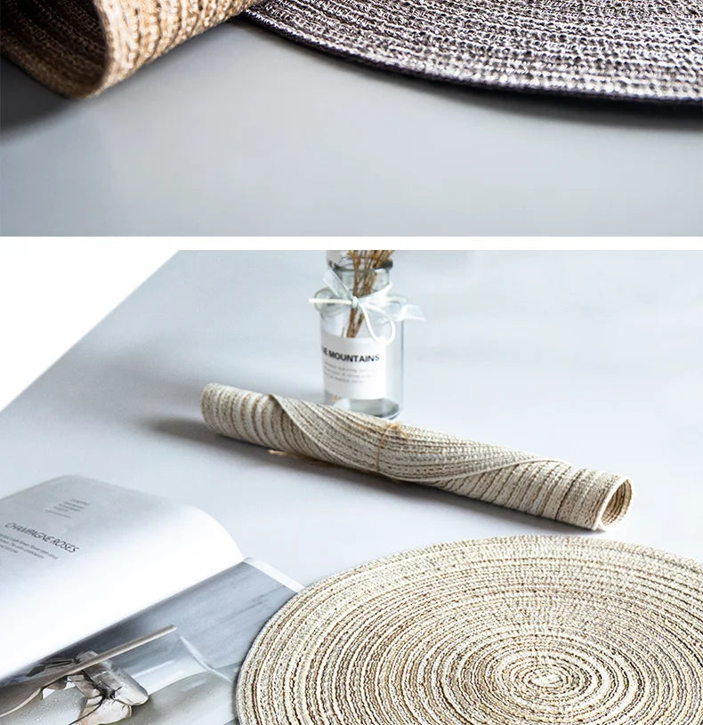 Jogo Americano Redondo de Linho - para Mesa Posta