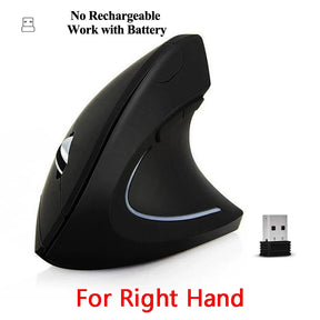 Mouse Vertical Ergonômico Recarregável - Bluetooth e 2,4GHz