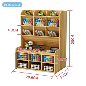 Organizador de Mesa em Madeira Ecológica - Design Nórdico