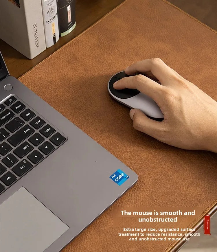 Mousepad Retrô Antiderrapante - Couro PU