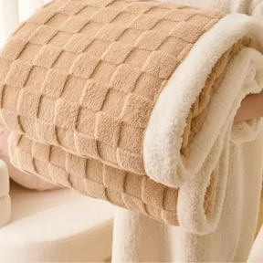 Cobertor Duplo de Poliéster e Algodão - Tricotado