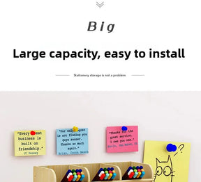 Organizador de Mesa em Madeira Ecológica - Design Nórdico