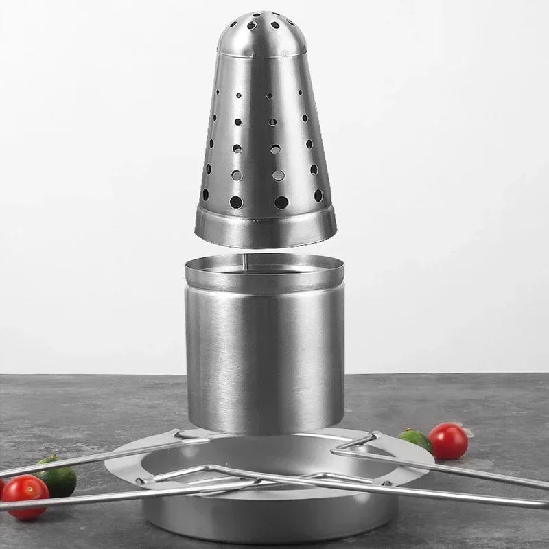 Grelha de Aço Inox Vertical - Para Assar Frango