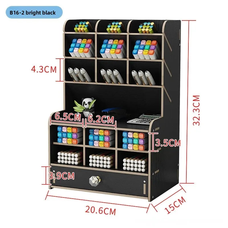 Organizador de Mesa em Madeira Ecológica - Design Nórdico