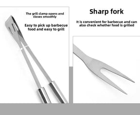 Kit Churrasco Portátil - Utensílios de Aço Inox