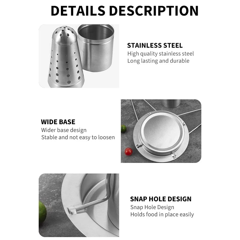 Grelha de Aço Inox Vertical - Para Assar Frango