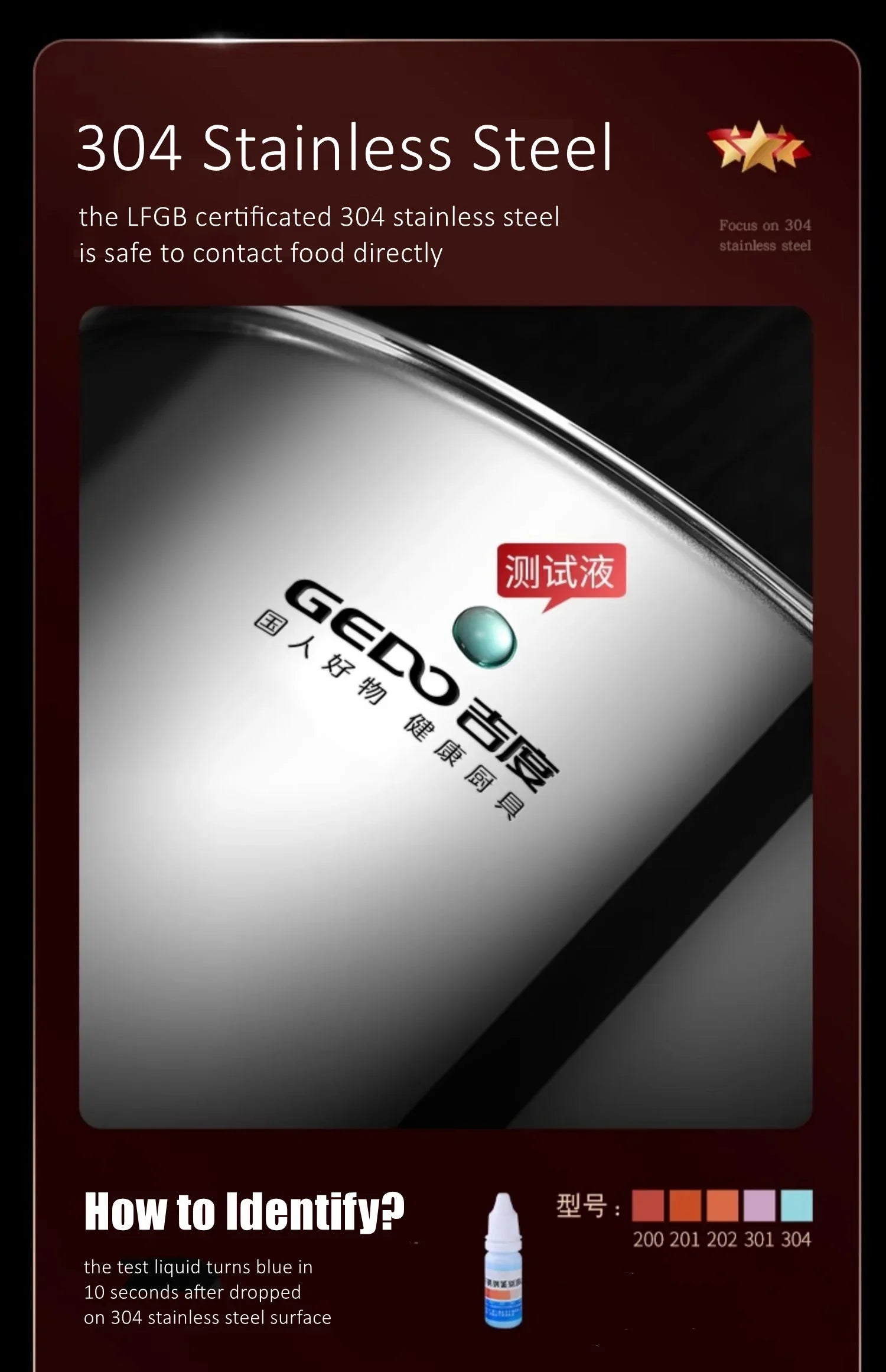 Panela Premium Inox 304 - Para Gás e Indução