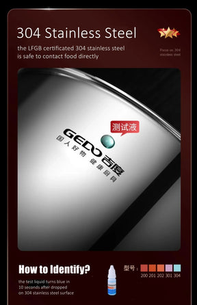 Panela Premium Inox 304 - Para Gás e Indução