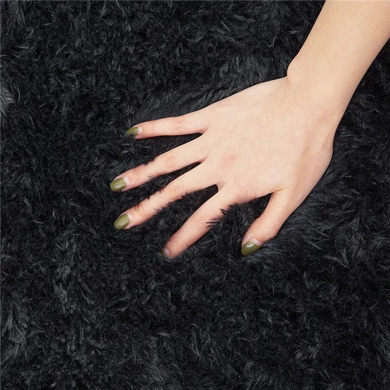 Tapete de Pelúcia Degrade - Macio e Antiderrapante para Quarto