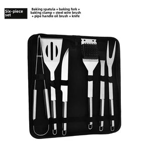 Kit Churrasco Portátil - Utensílios de Aço Inox