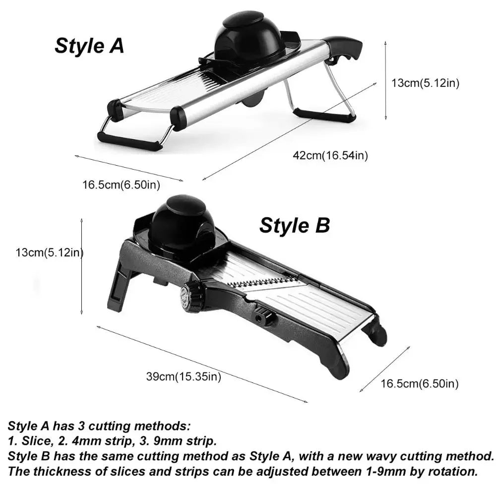 Fatiador de Vegetais Ajustável - De Aço Inox de 1 a 9mm