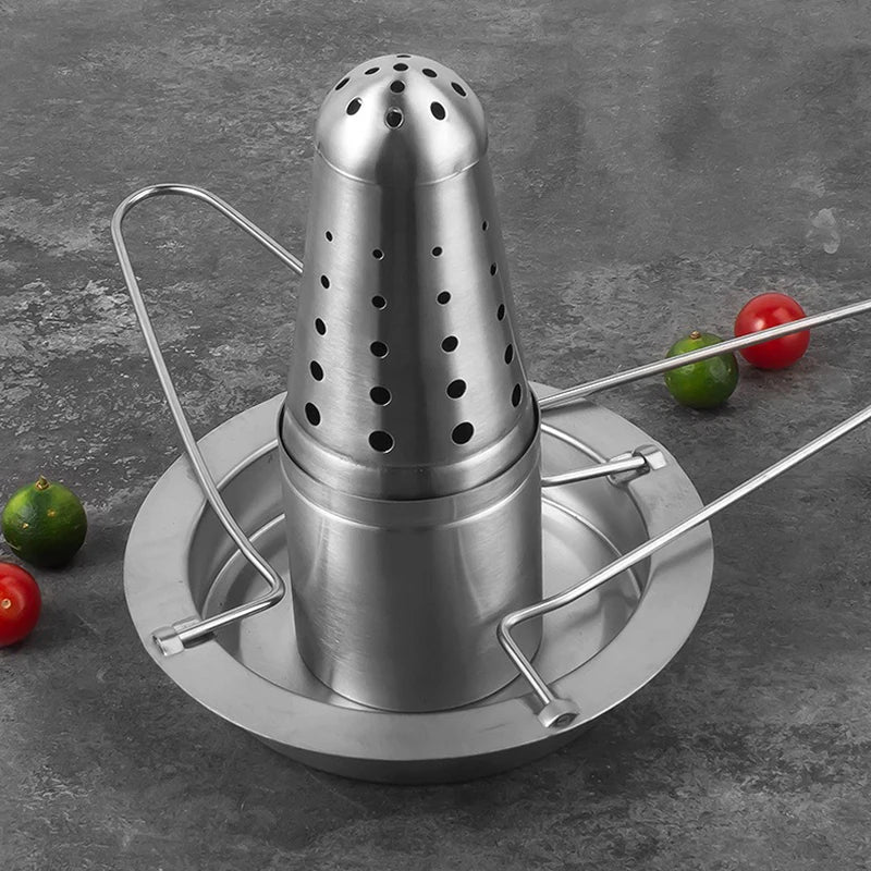 Grelha de Aço Inox Vertical - Para Assar Frango