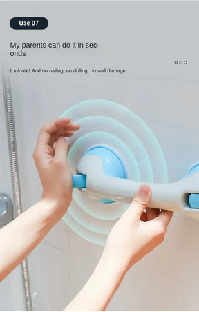 Barra de Apoio de Segurança para Banheiro - Ventosa - Sem Furo