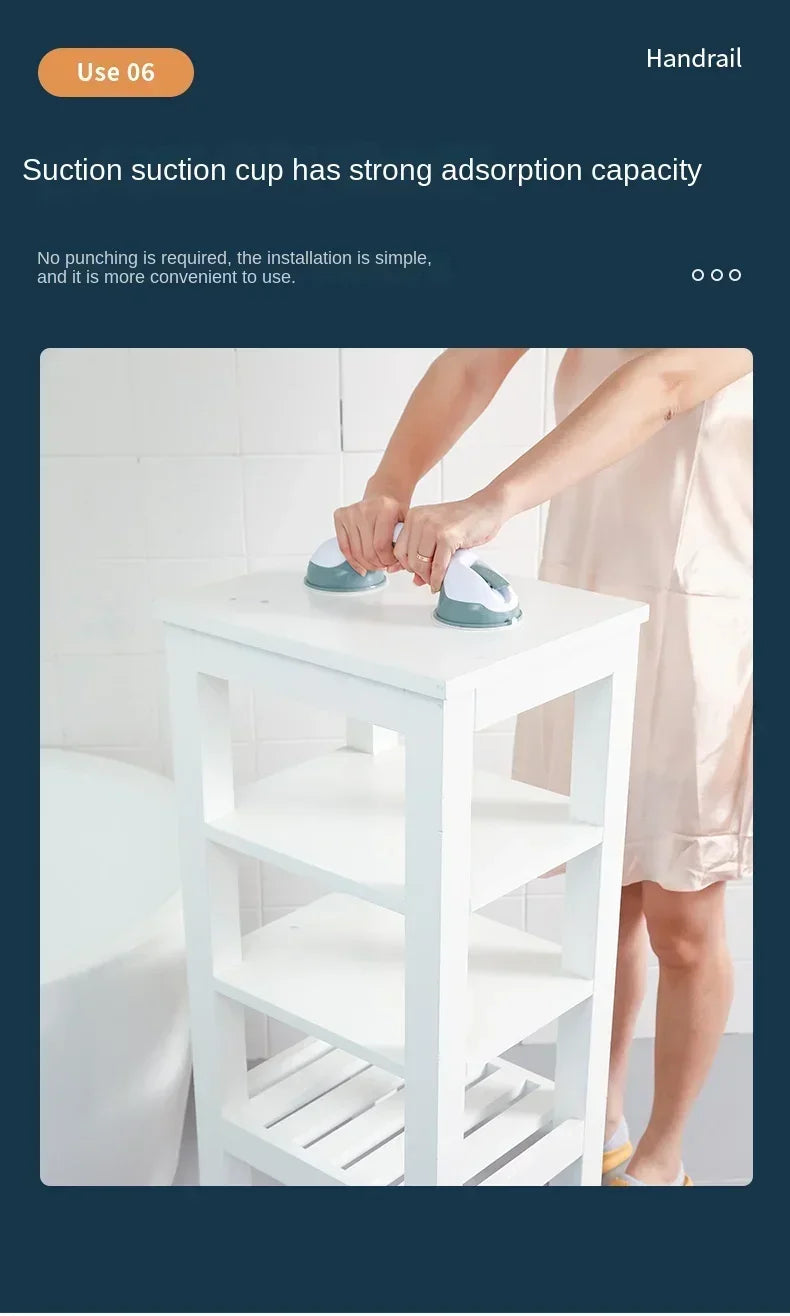 Barra de Apoio de Segurança para Banheiro - Ventosa - Sem Furo