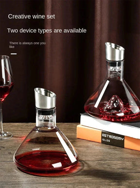 Decantador de Vinho em Cascata - De Cristal e Sem Chumbo