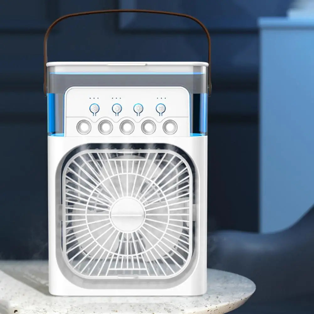 Climatizador Portátil 3 em 1 — Frescor Inteligente com USB-C