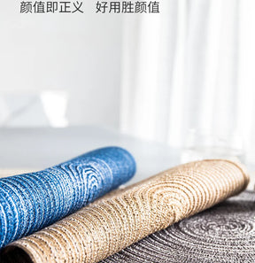 Jogo Americano Redondo de Linho - para Mesa Posta