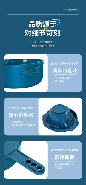 Cortador Manual para Vegetais - De Palha de Trigo e Aço Inox