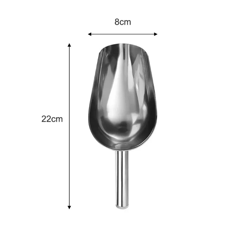 Pá de Aço Inox - Para Gelo e Farinha em 3 Tamanhos