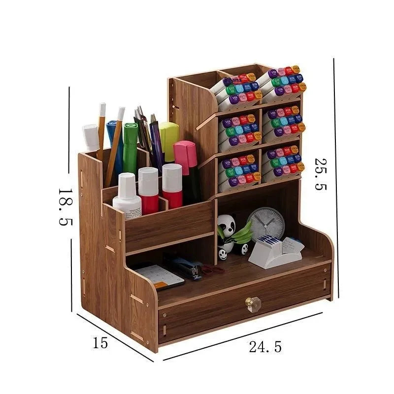 Organizador de Mesa em Madeira Ecológica - Design Nórdico