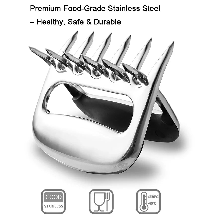 Garfos de Corte Garra Estilo Urso -em Aço Inox 6 Dentes