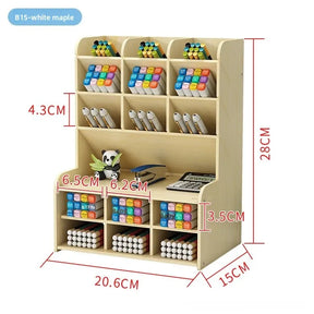 Organizador de Mesa em Madeira Ecológica - Design Nórdico